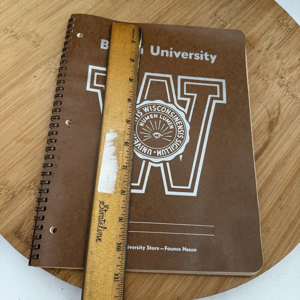 Rare Brown‎ University Notebook Wisconsin Seal Error Physics Student Korean War